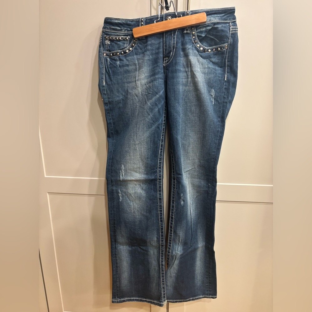 Miss Me Dark Blue Straight Leg Jeans